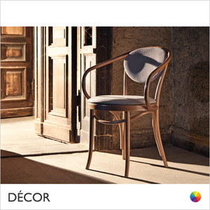 11A2 Antibes Dining Chair with Armrests and a Seat Pad & Padded Backrest - In Designer Fabrics & Wood Finishes - Décor for Business 11A2 Antibes Dining Chair with Armrests and a Seat Pad & Padded Backrest - In Designer Fabrics & Wood Finishes - Décor for Business