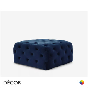 Guido Buttoned Square Pouf - In Designer Velvet & Vintage Eco Leather - Made for You - Décor for Business Guido Buttoned Square Pouf - In Designer Velvet & Vintage Eco Leather - Made for You - Décor for Business