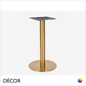 1A1 Westport 42 Vintage Brass Round Table Base in 3 Heights: Coffee, Standard & Poseur - Décor for Business 1A1 Westport 42 Vintage Brass Round Table Base in 3 Heights: Coffee, Standard & Poseur - Décor for Business