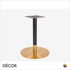 11A Westport 58 Vintage Brass and Black Round Table Base in 3 Heights: Coffee, Standard & Poseur - Décor for Business