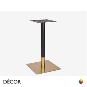 11A Westport 40 Vintage Brass and Black Square Table Base in 3 Heights: Coffee, Standard & Poseur - Décor for Business 11A Westport 40 Vintage Brass and Black Square Table Base in 3 Heights: Coffee, Standard & Poseur - Décor for Business