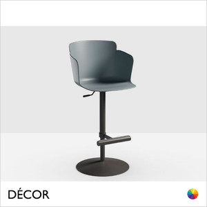 1 D Midj - Calla Gas-Lift Bar Stool with Armrests and a Swivel and Height Adjustable Base - Polypropylene Body In Designer Colours - Décor for Designers 1 D Midj - Calla Gas-Lift Bar Stool with Armrests and a Swivel and Height Adjustable Base - Polypropylene Body In Designer Colours - Décor for Designers