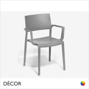 Lilibut Stackable Dining Chair with Armrests, Technopolymer - In Designer Colours & Neutral Tones - Décor for Business Lilibut Stackable Dining Chair with Armrests, Technopolymer - In Designer Colours & Neutral Tones - Décor for Business