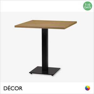 1  A 1 Mirco Black Square Table Base - Add a Square Laminate Top in a Range of Designer Finishes - Décor for Business