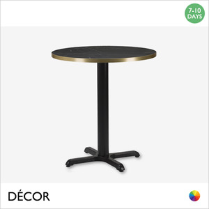 1 Zeno Small Black Dining Table Base - Add a Round Laminate Top in a Range of Designer Finishes - Décor for Business 1 Zeno Small Black Dining Table Base - Add a Round Laminate Top in a Range of Designer Finishes - Décor for Business