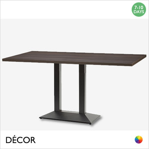 1 Mauro Black Twin Rectangular Dining Table Base - Add Rectangular Laminate Top in a Range of Designer Finishes - Décor for Business 1 Mauro Black Twin Rectangular Dining Table Base - Add Rectangular Laminate Top in a Range of Designer Finishes - Décor for Business