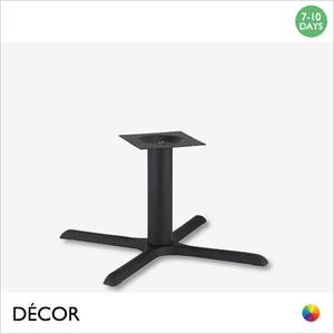 1 Zeno Large Black Coffee Table Base for Maximum Ø1200mm & 1200mm x 1200mm Tops - In Black Powder Coated Steel, Indoor & Outdoor Use - Décor for Business 1 Zeno Large Black Coffee Table Base for Maximum Ø1200mm & 1200mm x 1200mm Tops - In Black Powder Coated Steel, Indoor & Outdoor Use - Décor for Business