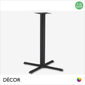 1 Zeno Large Black Poseur Table Base for Maximum Ø900mm & 900mm x 900mm Tops - In Black Powder Coated Steel, Indoor & Outdoor Use - Décor for Business 1 Zeno Large Black Poseur Table Base for Maximum Ø900mm & 900mm x 900mm Tops - In Black Powder Coated Steel, Indoor & Outdoor Use - Décor for Business