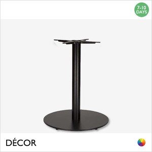 1 Mirco Large Black Round Dining Table Base for Maximum Tops Ø1200mm & 1000mm x 1000mm- In Black Powder Coated Steel, Indoor & Outdoor Use - Décor for Business 1 Mirco Large Black Round Dining Table Base for Maximum Tops Ø1200mm & 1000mm x 1000mm- In Black Powder Coated Steel, Indoor & Outdoor Use - Décor for Business
