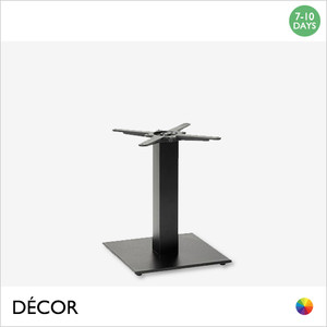 1 Mirco Small Black Square Coffee Table Base for Maximum Ø900mm & 800mm x 800mm - In Black Powder Coated Steel, Indoor & Outdoor Use - Décor for Business 1 Mirco Small Black Square Coffee Table Base for Maximum Ø900mm & 800mm x 800mm - In Black Powder Coated Steel, Indoor & Outdoor Use - Décor for Business