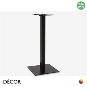 1 Mirco Large Black Square Poseur Table Base for Maximum Ø800mm & 700mm x 700mm - In Black Powder Coated Steel, Indoor & Outdoor Use - Décor for Business 1 Mirco Large Black Square Poseur Table Base for Maximum Ø800mm & 700mm x 700mm - In Black Powder Coated Steel, Indoor & Outdoor Use - Décor for Business