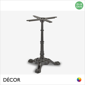 1 E Piazza Black XL Dining Table Base, 3 Legs - for Maximum Tops Ø800mm - Classic Vintage Bistro Style - Décor for Business 1 E Piazza Black XL Dining Table Base, 3 Legs - for Maximum Tops Ø800mm - Classic Vintage Bistro Style - Décor for Business