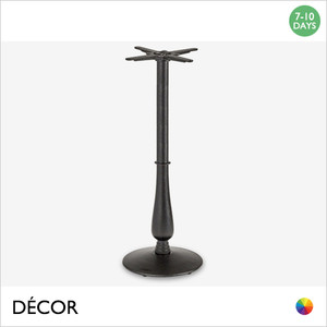 11 Amara Small Poseur Table Base with a Candlestick Column for Maximum Tops Ø800mm & 700mm x 700mm - In Black Powder Coated Steel, Indoor & Outdoor Use - Décor for Business 11 Amara Small Poseur Table Base with a Candlestick Column for Maximum Tops Ø800mm & 700mm x 700mm - In Black Powder Coated Steel, Indoor & Outdoor Use - Décor for Business