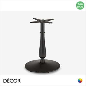 11 Amara Medium Dining Table Base with a Candlestick Column for Maximum Tops Ø800mm & 700mm x 700mm - In Black Powder Coated Steel, Indoor & Outdoor Use - Décor for Business 11 Amara Medium Dining Table Base with a Candlestick Column for Maximum Tops Ø800mm & 700mm x 700mm - In Black Powder Coated Steel, Indoor & Outdoor Use - Décor for Business