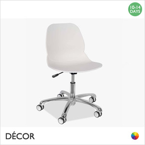 Strati Be Green Adjustable Office Chair with an Eco Polypropylene Shell and a Sleigh Frame - In Designer Colours & Neutral Tones - Décor for Business Strati Be Green Adjustable Office Chair with an Eco Polypropylene Shell and a Sleigh Frame - In Designer Colours & Neutral Tones - Décor for Business