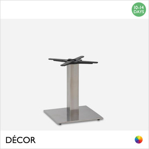 1 N Mirco Small Square Coffee Table Base for Maximum Ø900mm & 800mm x 800mm - In Satin Stainless Steel - Décor for Business 1 N Mirco Small Square Coffee Table Base for Maximum Ø900mm & 800mm x 800mm - In Satin Stainless Steel - Décor for Business