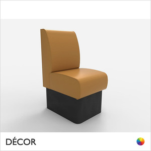 Battersea 1 Seat 450mm Banquette Bench - Plain, Standard-Height Backrest - Décor for Business