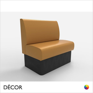 Battersea Small 2 Seat 900mm Banquette Bench - Plain, Standard-Height Backrest - Décor for Business