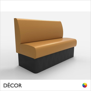 Battersea Small 3 Seat 1350mm Banquette Bench - Plain, Standard-Height Backrest - Décor for Business