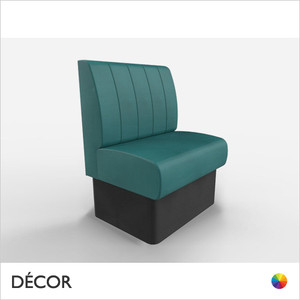 Battersea Large 1 Seat 750mm Banquette Bench - Fluted, Standard-Height Backrest - Décor for Business