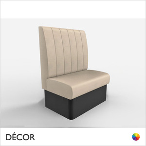 Battersea Small 2 Seat 900mm Banquette Bench - Fluted, High Backrest - Décor for Business