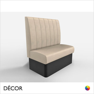 Battersea 2 Seat 1050mm Banquette Bench - Fluted, High Backrest - Décor for Business