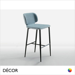 1 C Midj - Wrap Bar Stool Featuring Tapered Metal Legs, Bar Height - In Designer Fabrics & Eco Leathers - Décor for Designers 1 C Midj - Wrap Bar Stool Featuring Tapered Metal Legs, Bar Height - In Designer Fabrics & Eco Leathers - Décor for Designers