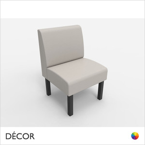 Greenwich 1 Seat 600mm Banquette Bench - Plain, Standard-Height Backrest - Décor for Business