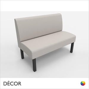 Greenwich 2 Seat 1200mm Banquette Bench - Plain, Standard-Height Backrest - Décor for Business