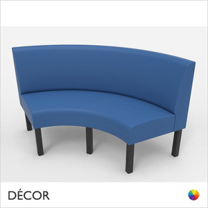 Greenwich Large Round Corner Unit 1200mm x 1200mm Banquette Bench - Plain, Standard-Height Backrest - Décor for Business Greenwich Large Round Corner Unit 1200mm x 1200mm Banquette Bench - Plain, Standard-Height Backrest - Décor for Business