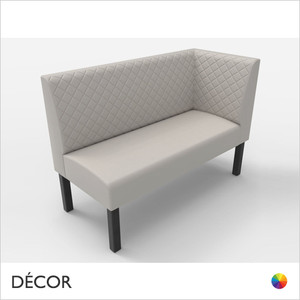 Greenwich Square Corner Unit 1350mm Banquette Bench - Quilted, Standard-Height Backrest - Décor for Business