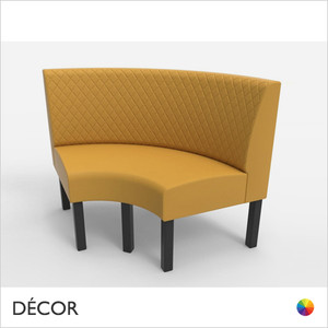 Greenwich Medium Round Corner Unit 1000mm x 1000mm Banquette Bench - Quilted, Standard-Height Backrest - Décor for Business Greenwich Medium Round Corner Unit 1000mm x 1000mm Banquette Bench - Quilted, Standard-Height Backrest - Décor for Business