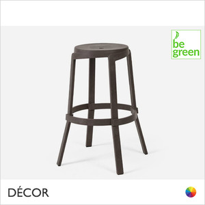 11A1 Stack Maxi Be Green Stackable Outdoor Bar Stool - Matt Terra Finish Recycled Polypropylene - In Designer Neutral Tones - Décor for Business 11A1 Stack Maxi Be Green Stackable Outdoor Bar Stool - Matt Terra Finish Recycled Polypropylene - In Designer Neutral Tones - Décor for Business