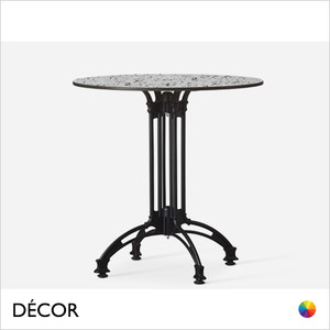 1 A D Caffè Barista Dining Table Base with a Forte Compact Laminate Round Table Top In Designer Finishes, For Indoor & Outdoor Use - Décor for Business 1 A D Caffè Barista Dining Table Base with a Forte Compact Laminate Round Table Top In Designer Finishes, For Indoor & Outdoor Use - Décor for Business