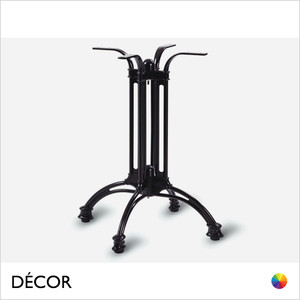 1 G Emilio Dining Table Base with 4 Legs for Maximum Tops Ø800mm & 800mm x 800mm - In a Continental Vintage Style - Décor for Business