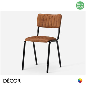 1 A 1 Monza Stackable Upholstered Dining Chair In Vintage Faux Suede - In Designer Colours - Décor for Business 1 A 1 Monza Stackable Upholstered Dining Chair In Vintage Faux Suede - In Designer Colours - Décor for Business