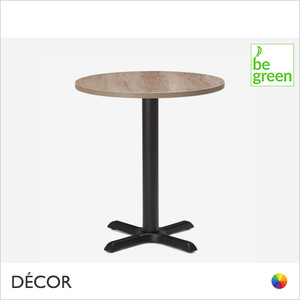 1 A N Pari Dining Table Base with a Forza MFC Round Table Top, 3 Sizes - In Designer Finishes - Décor for Business