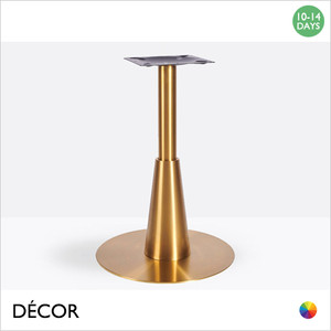 11B Arlo Vintage Brass Large Round Poseur Table Base Featuring an Angled Sleeve - For Maximum Ø800mm & 700mm x 700mm Tops - Décor for Business 11B Arlo Vintage Brass Large Round Poseur Table Base Featuring an Angled Sleeve - For Maximum Ø800mm & 700mm x 700mm Tops - Décor for Business