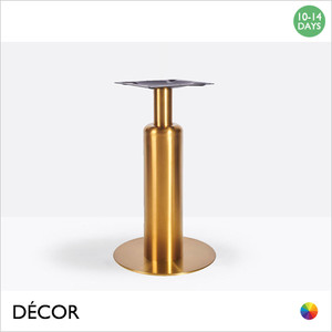 1 N Tavio Vintage Brass Small Round Dining Table Base Featuring a Long Sleeve - For Maximum Ø800mm & 700mm x 700mm Tops - Décor for Business 1 N Tavio Vintage Brass Small Round Dining Table Base Featuring a Long Sleeve - For Maximum Ø800mm & 700mm x 700mm Tops - Décor for Business