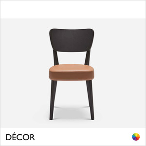 1 A 2 Origins 1971 - Capitol Soft Dining Chair with a Wooden Backrest and a Deep Upholstered Seat in Designer Fabrics & Eco Leathers - Made for You - Décor for Business 1 A 2 Origins 1971 - Capitol Soft Dining Chair with a Wooden Backrest and a Deep Upholstered Seat in Designer Fabrics & Eco Leathers - Made for You - Décor for Business
