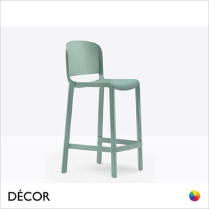 1 A Pedrali - Dome Stackable Counter Stool with Backrest, Polypropylene - In Designer Colours & Neutral Tones - Décor for Home & Business 1 A Pedrali - Dome Stackable Counter Stool with Backrest, Polypropylene - In Designer Colours & Neutral Tones - Décor for Home & Business