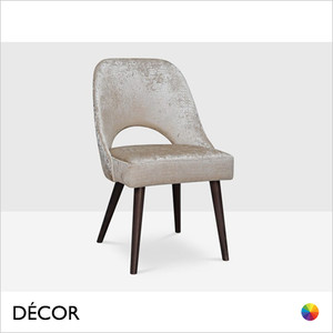 Icon Chairs - Donatella S Hole Dining Chair with Round Legs - In Designer Fabrics & Eco Leathers - Décor for Business Icon Chairs - Donatella S Hole Dining Chair with Round Legs - In Designer Fabrics & Eco Leathers - Décor for Business