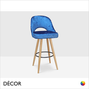 Icon Chairs - Donatella BS Hole Bar Stool with Round Legs - In Designer Fabrics & Eco Leathers - Décor for Business Icon Chairs - Donatella BS Hole Bar Stool with Round Legs - In Designer Fabrics & Eco Leathers - Décor for Business