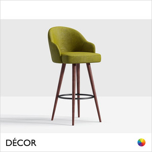 Icon Chairs - Greta BS Bar Stool with Round Legs - In Designer Fabrics & Eco Leathers - Décor for Business Icon Chairs - Greta BS Bar Stool with Round Legs - In Designer Fabrics & Eco Leathers - Décor for Business