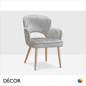 Icon Chairs - Brenda P Hole Dining Chair with Armrests and Round Legs - In Designer Fabrics & Eco Leathers - Décor for Business Icon Chairs - Brenda P Hole Dining Chair with Armrests and Round Legs - In Designer Fabrics & Eco Leathers - Décor for Business