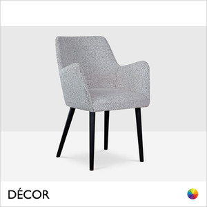 Icon Chairs - Vania P Dining Chair with Arms and Round Legs - In Designer Fabrics & Eco Leathers - Décor for Business Icon Chairs - Vania P Dining Chair with Arms and Round Legs - In Designer Fabrics & Eco Leathers - Décor for Business