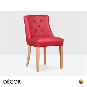 Icon Chairs - Lido S Dining Chair with a Button Back and Square Legs - In Designer Fabrics & Eco Leathers - Made for You - Décor for Business