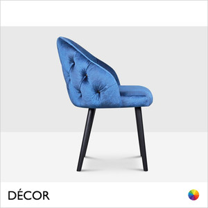 Icon Chairs - Jerry S Dining Chair with a Chesterfield Exterior and Round Legs - In Designer Fabrics & Eco Leathers - Décor for Business Icon Chairs - Jerry S Dining Chair with a Chesterfield Exterior and Round Legs - In Designer Fabrics & Eco Leathers - Décor for Business
