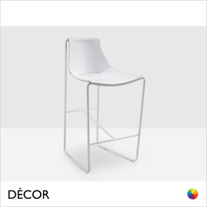Midj - Apelle Bar Stool with a Sled Base, Counter Height - Hide or Tuscan Hide Body in Designer Colours - Décor for Designers Midj - Apelle Bar Stool with a Sled Base, Counter Height - Hide or Tuscan Hide Body in Designer Colours - Décor for Designers