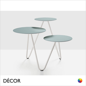 Midj - Apelle Trio Coffee Table - Three Ceramic, Hide or Tuscan Hide Tops in Designer Colours - Décor for Designers Midj - Apelle Trio Coffee Table - Three Ceramic, Hide or Tuscan Hide Tops in Designer Colours - Décor for Designers